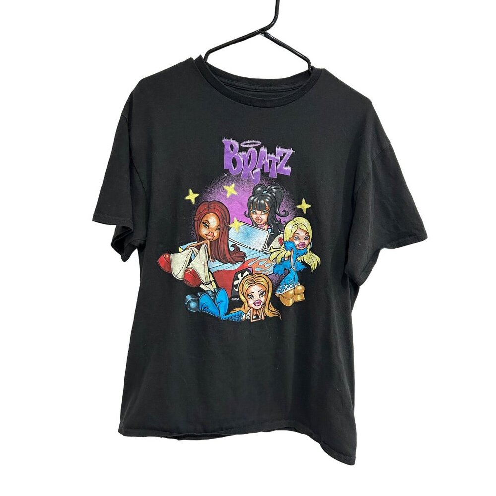 Bratz Graphic T-Shirt Black Short Sleeve Womens Size Medium Cotton